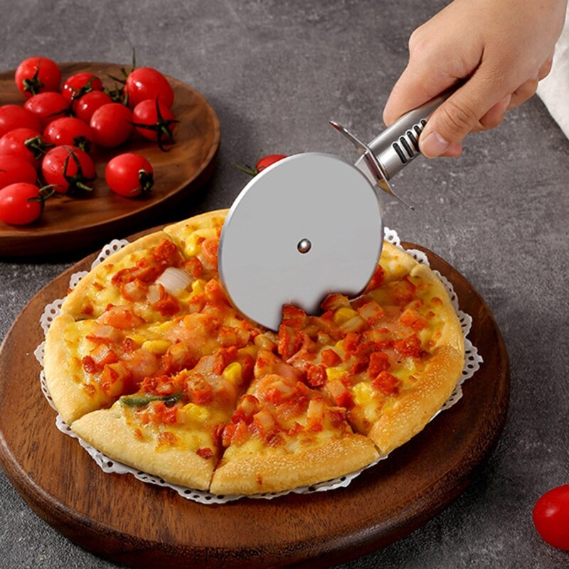 2Pack Stainless Steel Pizza Cutter Wheel Pizza Roller Cutter Cake Pie Pizza Slicer with Shovel Dough Cutter