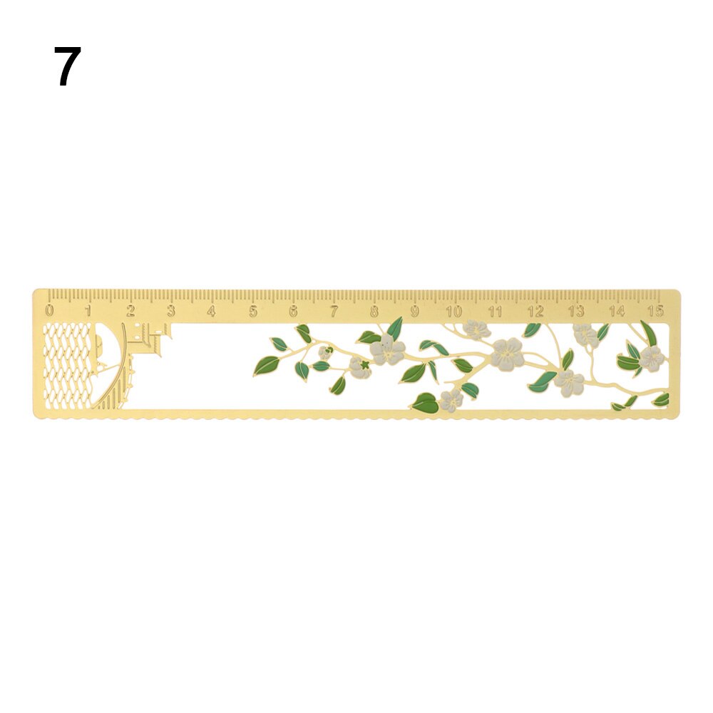 Panda Chinese Style Metal Bookmark Hollow Rulers Scale Book Holder Stationery Drawing Markers Supplies Student: Style 7