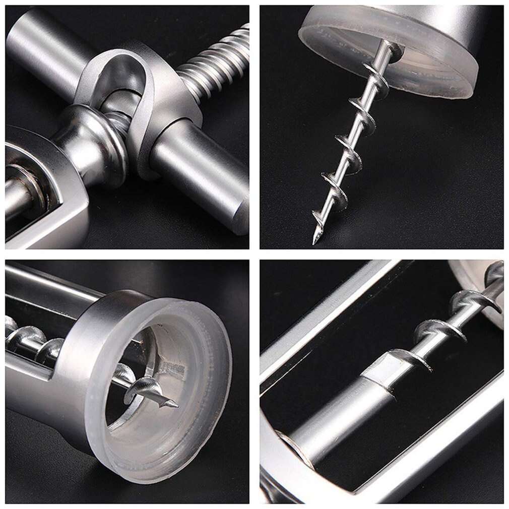 Wine Corkscrew Wine Opener Stainless Steel Wine Opener Handheld Retro Style Potable For Restaurants Bars Wine Cellars