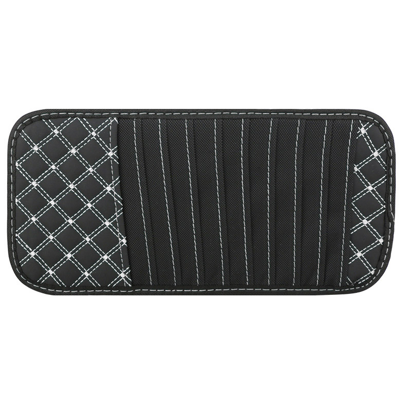 DVD Lagerung fallen Auto Sonnenblende CD Rabatt Halfter CD DVD Lagerung Tasche Tasche Fahrzeug Organizer Auto Innen Zubehör: Weiß Linie