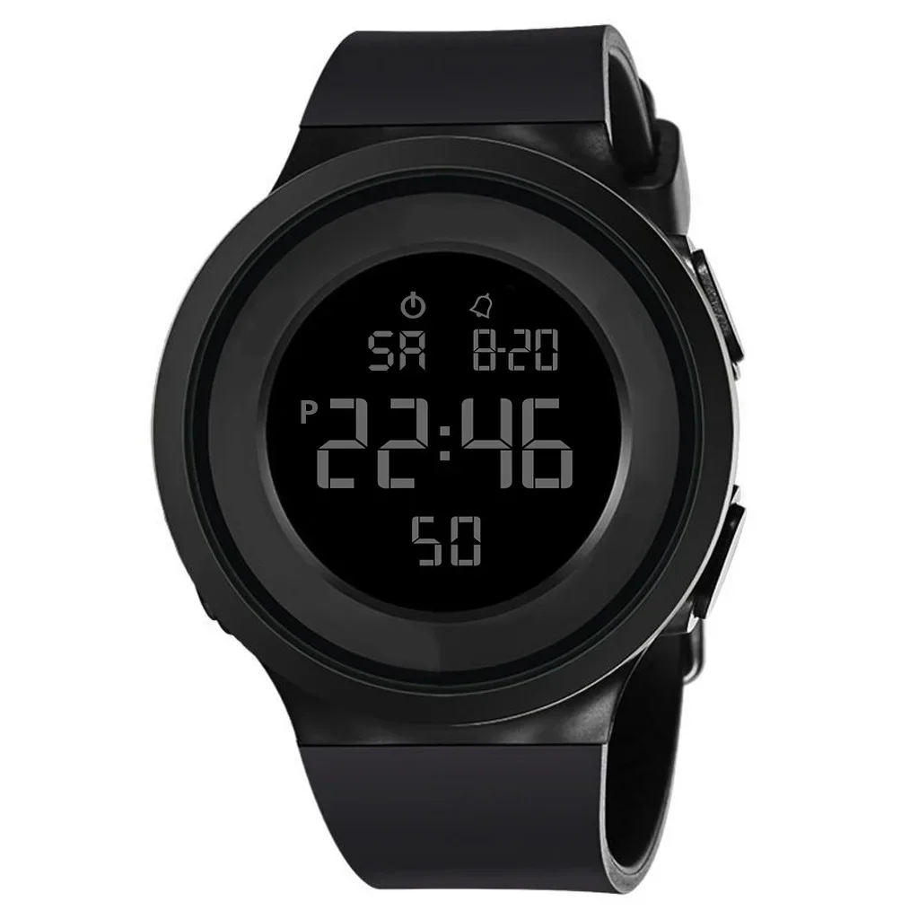 Leuchtende Uhren Herren Elektronische Uhr Militäruhren Wasserdicht Schwimmen Outdoor Sport Armbanduhr Silikon Stunden Uhren: Rose