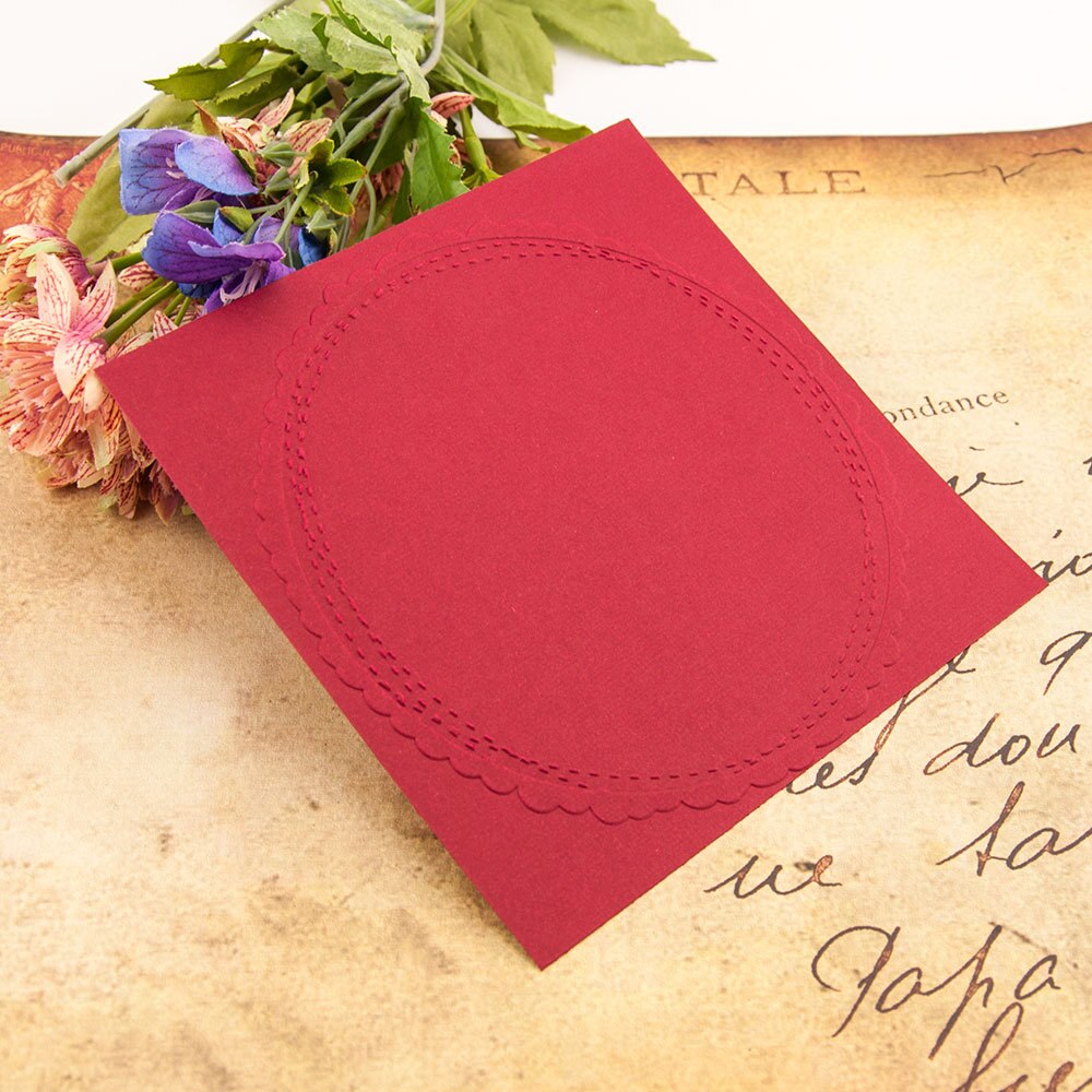 KLJUYP Round frame Plastic Embossing Folders for DIY Scrapbooking Paper Craft/Card Making Decoration Supplies