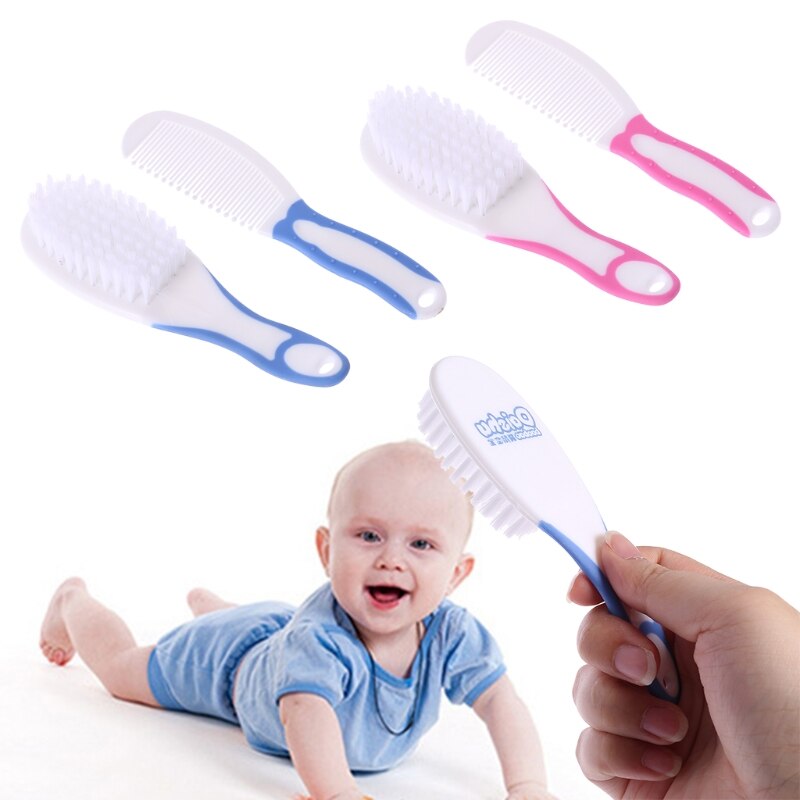 1 Set Baby Brush Comb Hair Massage Head Scalp Newborn Kids Care Preparation Kit Cute