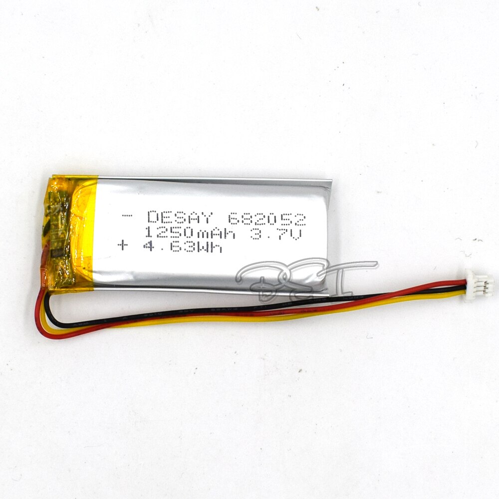 10 baterías recargables de li-polímero de litio Lipo de 3,7 V 682052 1250mAh para tableta Digital PSP MP5 GPS Bluetooth