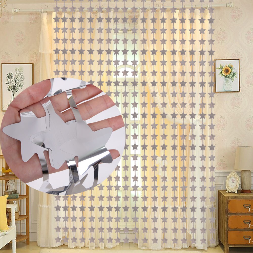 Regengordijn in de vorm van 2m*1m sterren, decoratie voor verjaardagsfeestjes, achtergrond voor bruiloften, gordijnen voor festivals, foto-rekwisieten