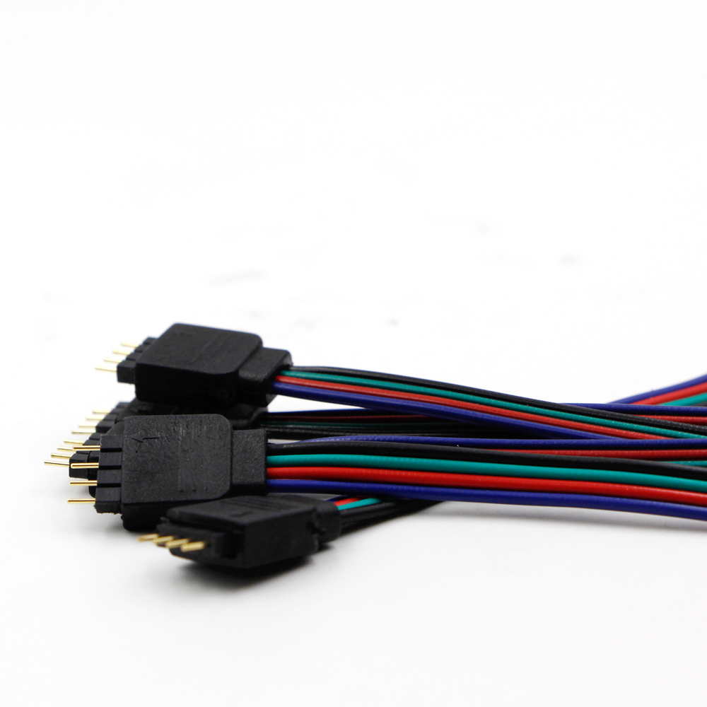 5pcs RGB RGBW connector Male Female plug wire socket connect Cable Wire for 5050 3528 LED Strip light strip to controller