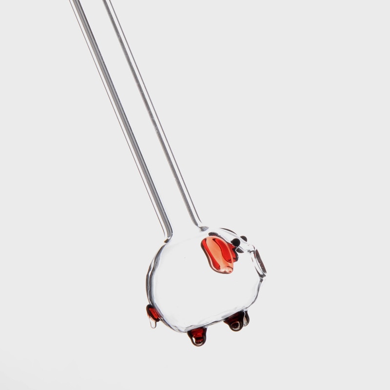 3pcs/lot Glass Straws Pig Glass Straw Lovely Drink Like Fish Handmade Glass Straw Pipette Pig Drinking Straws