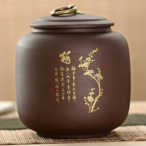 Smell Proof Tea Box Chinese Tea Leaves Container Ceramic Candy Dried Fruit Tea Can Porcelain Jar Cajas De Te Tea Package AC50TE: Style1
