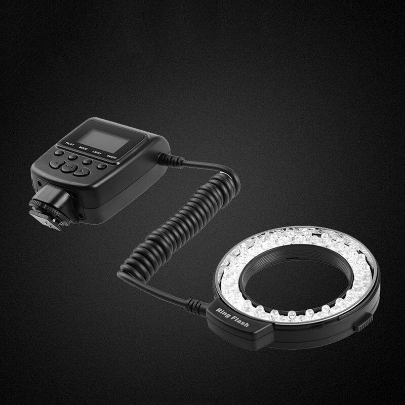 48 Macro LED Macro Ring Flash Light with 8 Adapter Ring for Nikon D5000 for Canon 650D 600D 550D