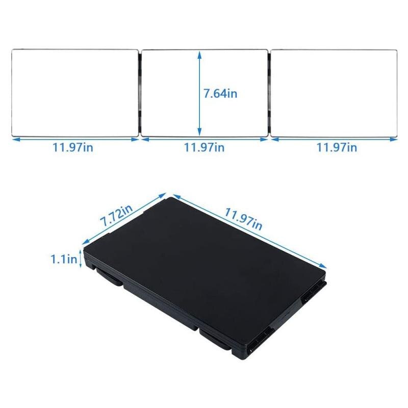 3 Way Mirror Retractable Hanging Makeup Mirror Freely Adjustable Height Shaving And Hairdressing Mirror Tri-fold Mirror