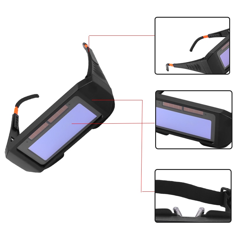 Sicherheit Maske Automatische Augen Brille Solar- Gläser Objektiv Schweißen Photoelektrische Helm Für Bau Schweißen Arbeit