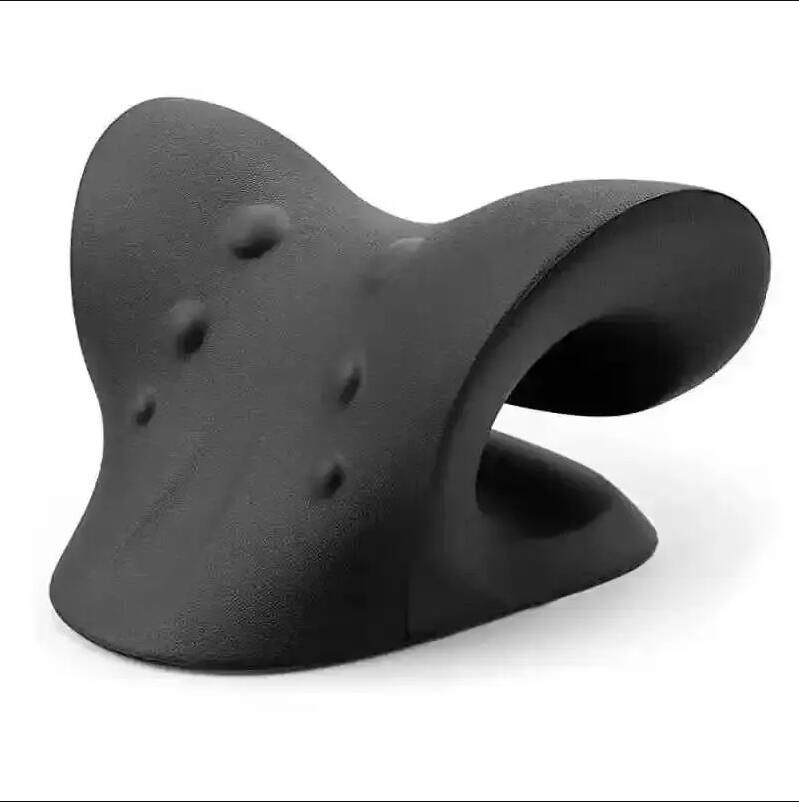 Almohada de masaje de columna Cervical, almohada en forma de U, almohada de masaje Cervical Shiatsu por gravedad, reparación de cuello y hombros, relajación del cuello: Negro