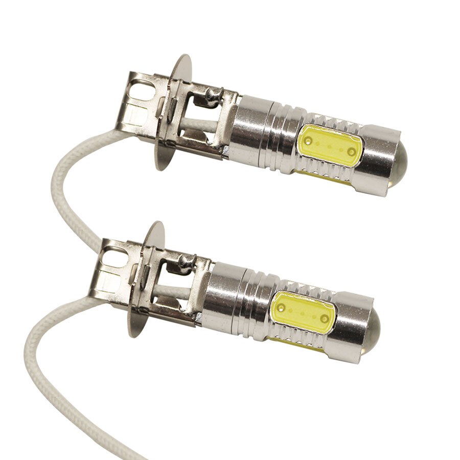 2 stuks  * h3 7.5w auto led koplampen super heldere auto mistlamp cob 12v 6000k witte lamp  h3 mistlampen
