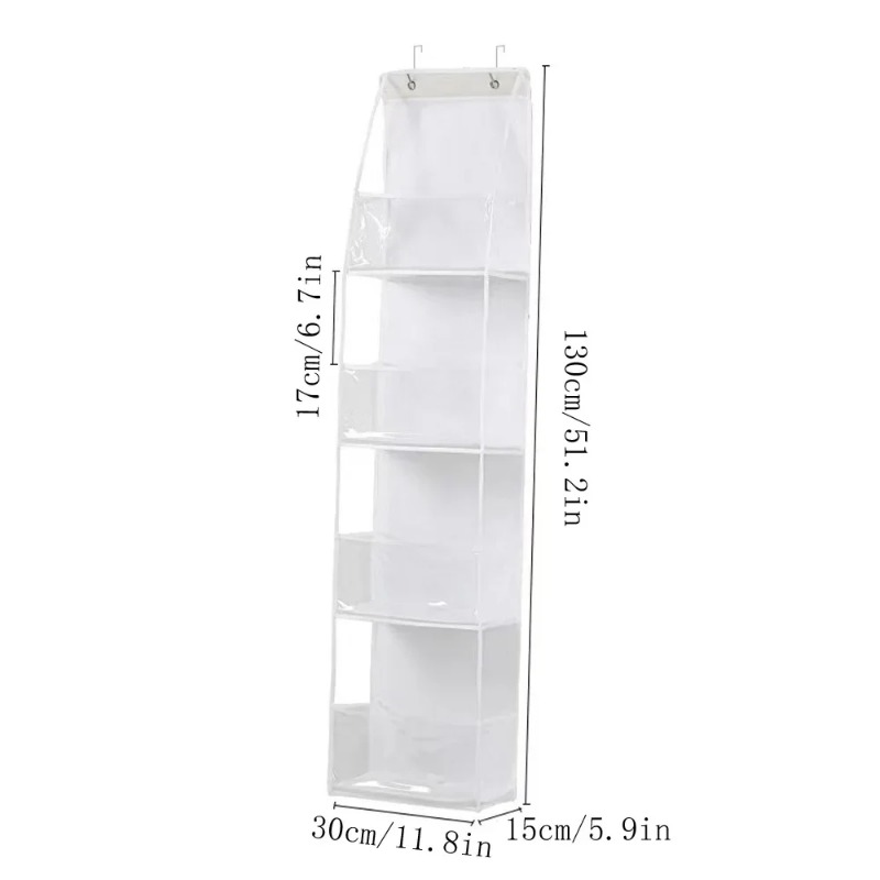 Sobre a porta pendurado despensa organizador de armazenamento pendurado com bolsos de plástico transparente organizador de grande capacidade para armário quarto