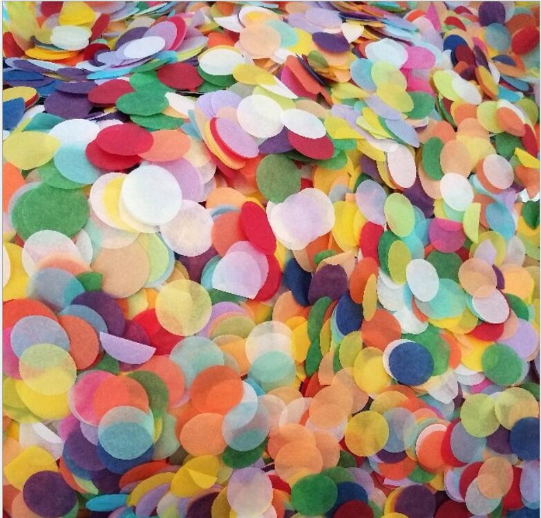 10g ballongpaljetter runda färgade papper bobo ballong genomskinlig ballongfyllning fest bröllopskonfetti pappersrester strössel: Pappersblandade färger