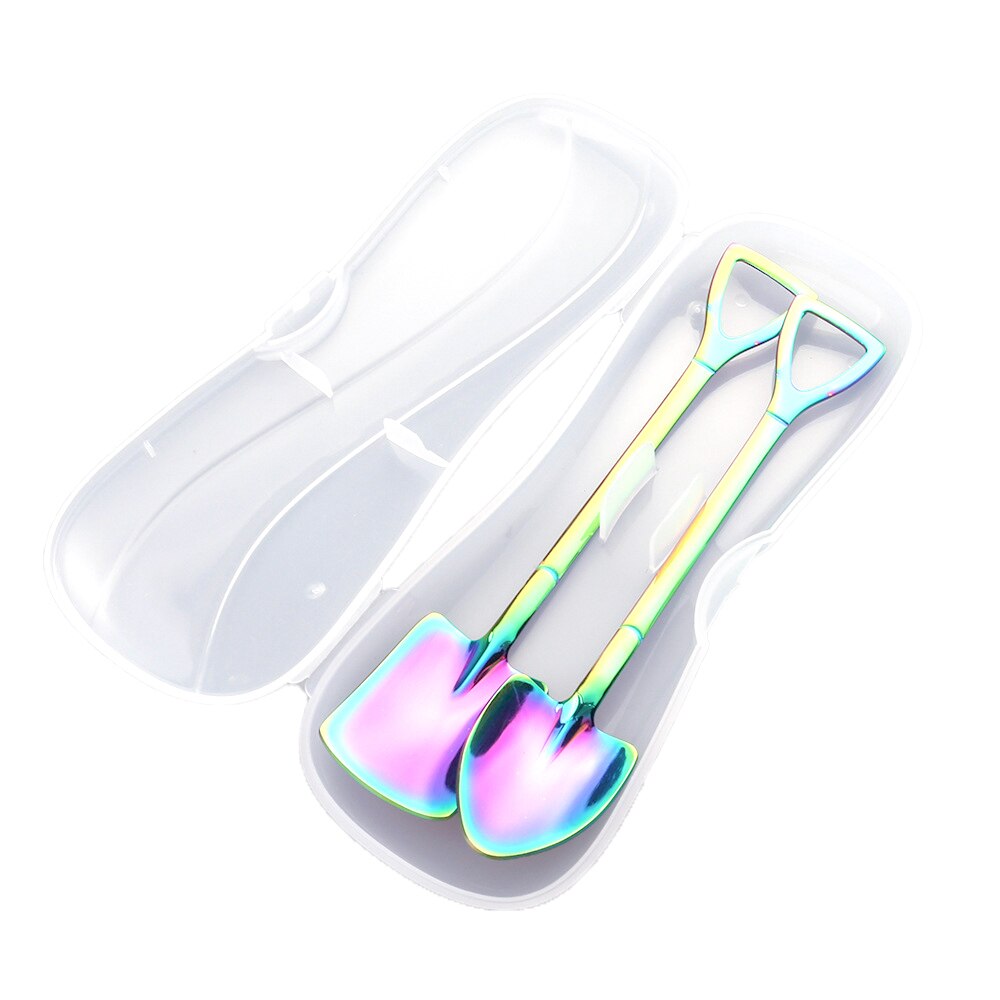 6 kinds of shovel coffee spoon golden spoon stainless steel spade spoon watermelon spoon dessert spoon ice cream spoon: H06