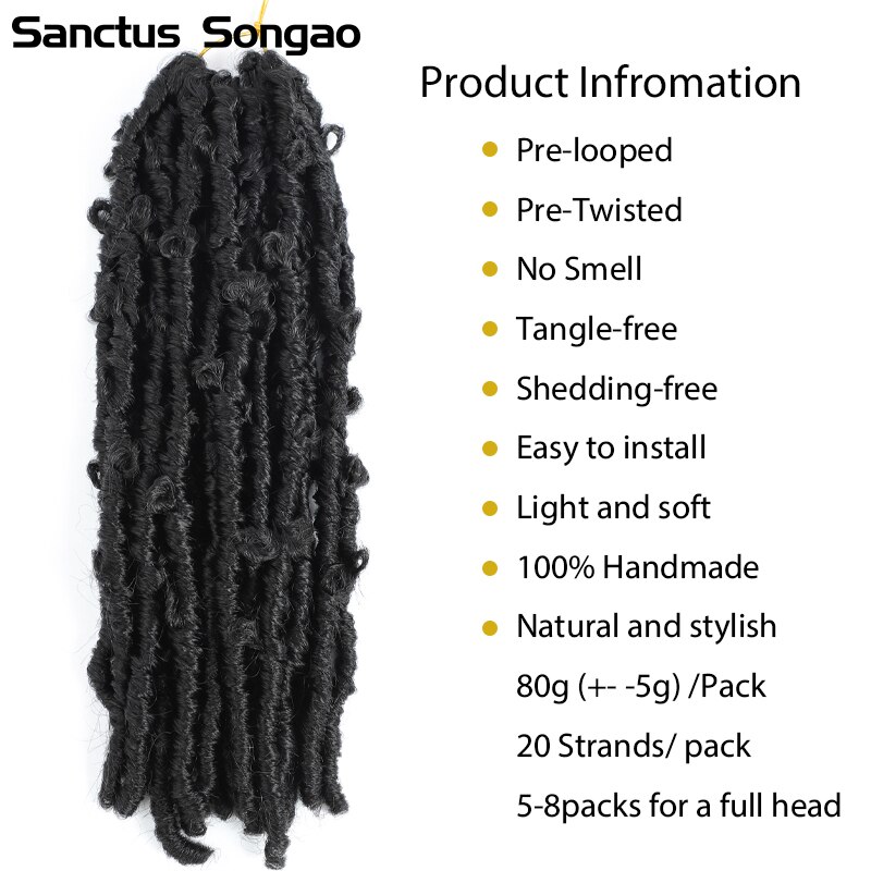 Extensions de cheveux synthétiques au Crochet 14 pouces pour femmes, Dreadlocks à Crochet sans nœud, Dreadlocks de couleur Ombre