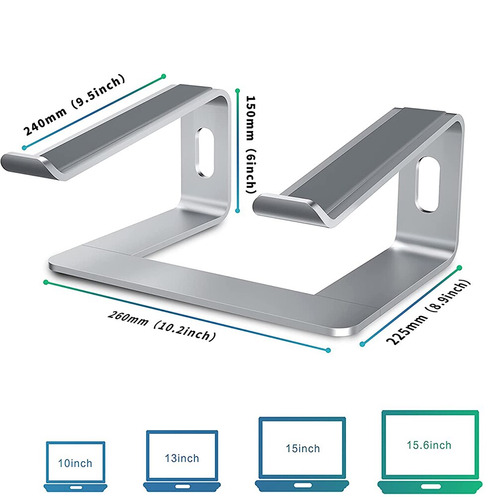 Aluminium Laptop Notebook Computer Stand Draagbare Laptop Antislip Warmteafvoer Houder Beugel Laptop Computer