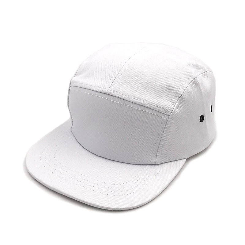 Effen kleur eenvoudige vijf stuk cap stiksels rap baseball cap oude hiphop Snapback hoed straat trend ademende mannen en vrouwen cap: WHITE