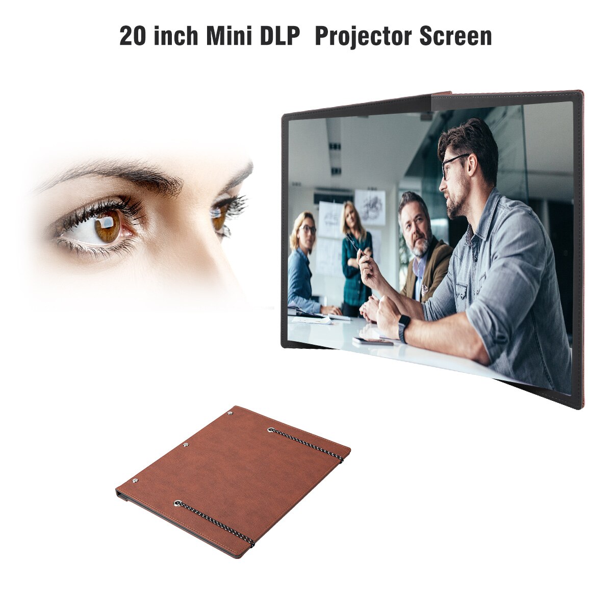 20 Inch HD Portable Projector Book Screen PVC Fabric Anti-crease Indoor Outdoor Projection Screens For Home Use