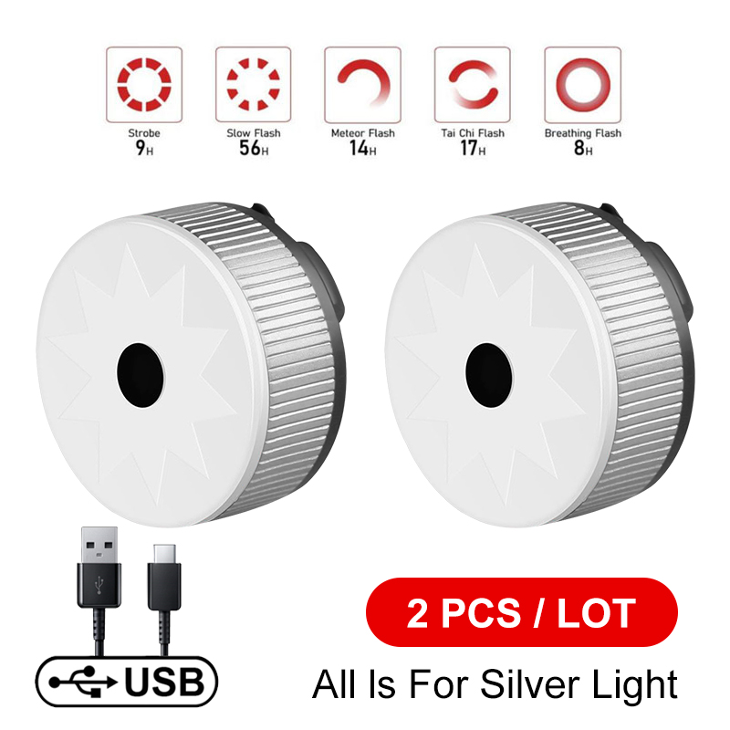 X-tiger sykkellys vanntett usb led oppladbar kjørebaklys nattsykkellykt lommelykt terrengsykkel baklys: Wd -0605-2t