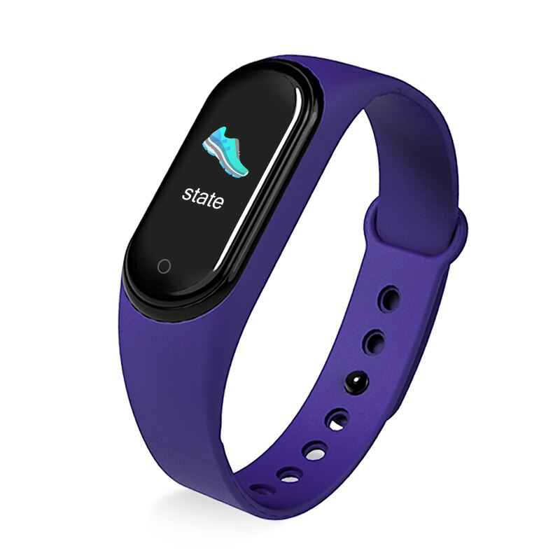 M4 Band Sports Smart Bands Ai Color Screen Heart Rate Sports Bracelet Watch Swimming Posture Recognition 50 Meters Waterproof: M5 purple