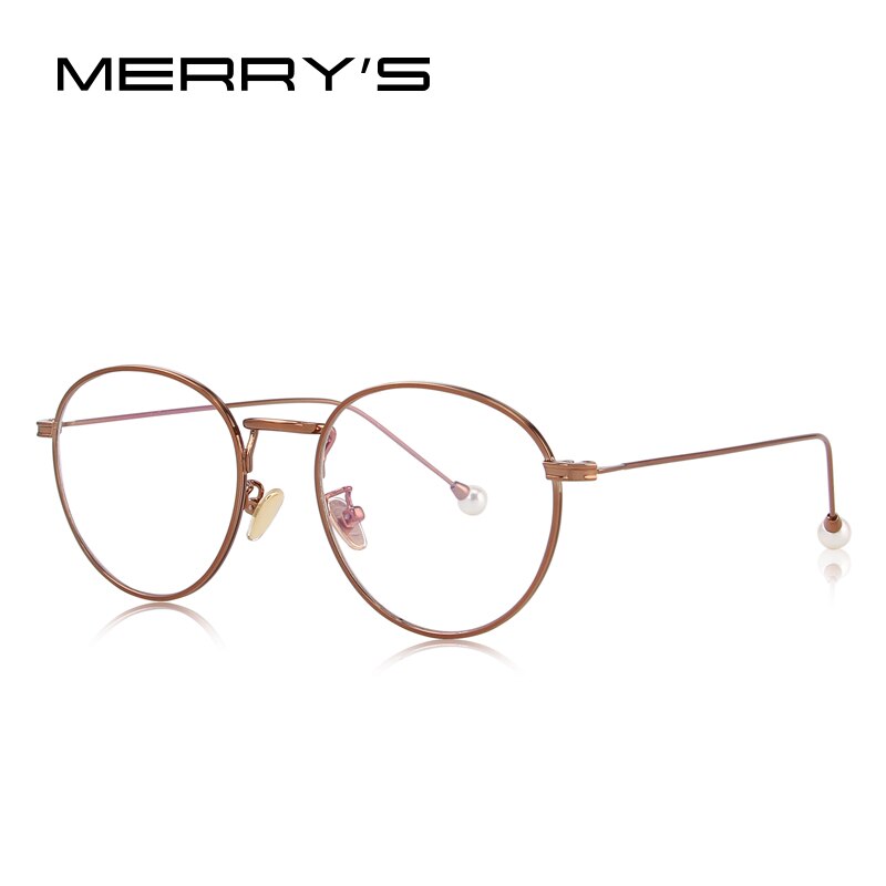 Vrouwen Mode Optische Frames Brillen Stralingsbestendige Bril Parel Benen S'2076: C05 Brown