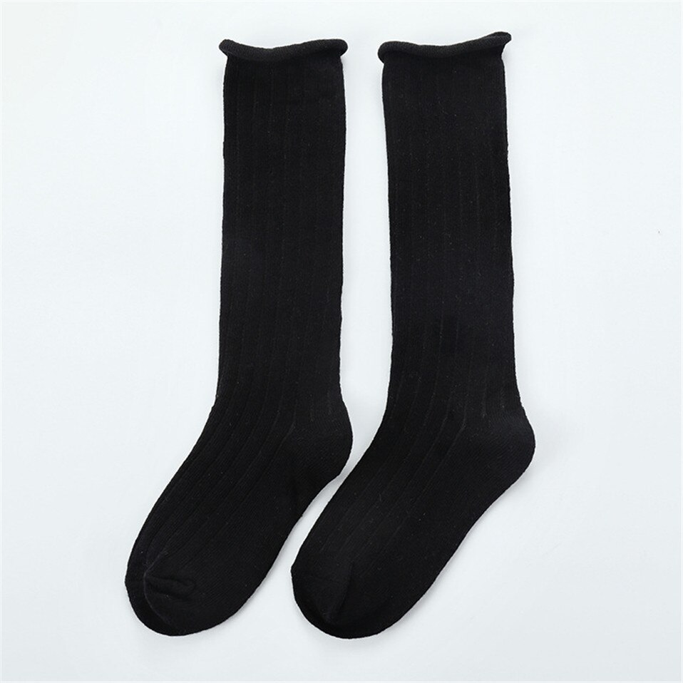 Frühling Baby kind Socken Für Mädchen Neugeborenen Kleinkind Knie Hohe Spitze Socke Lange Mädchen Niedlich Beinlinge Für Neugeborene Infantile socken: Black