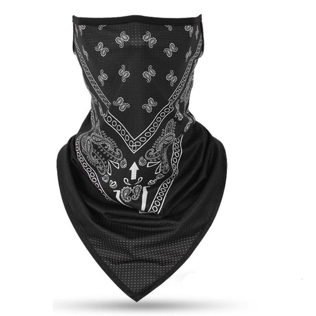 Kobiety twarz szaliki mężczyźni wydrukowano twarz szalik chustka ucha pętle kominiarka szyi getry dla obu płci wiatroszczelna zawinąć szalik # BL2: czarny 