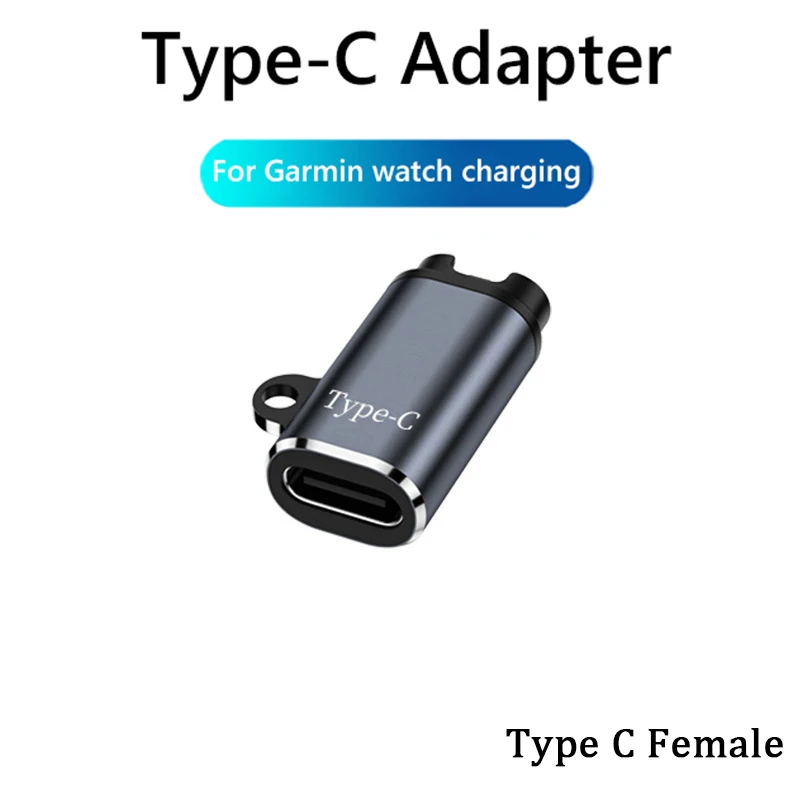 Cable de carga para Garmin Fenix 7 7S 7X 6 6S 6X Forerunner 255 955 945 745 USB tipo C IOS adaptador de cargador cargadores de reloj: Azul cielo