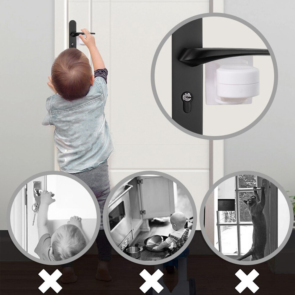 Door Handle Lock For Home Universal Children Kids Safety Doors Handle Locks Baby Anti-Open Protection Device