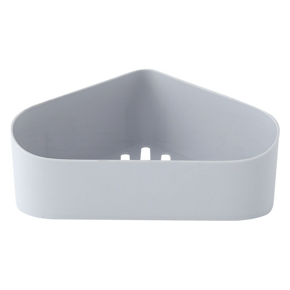 Plast sugekopp hjørne dusjhylle dårlig sjampo dusjhylleholder kjøkken oppbevaringsstativ arrangør: Grå