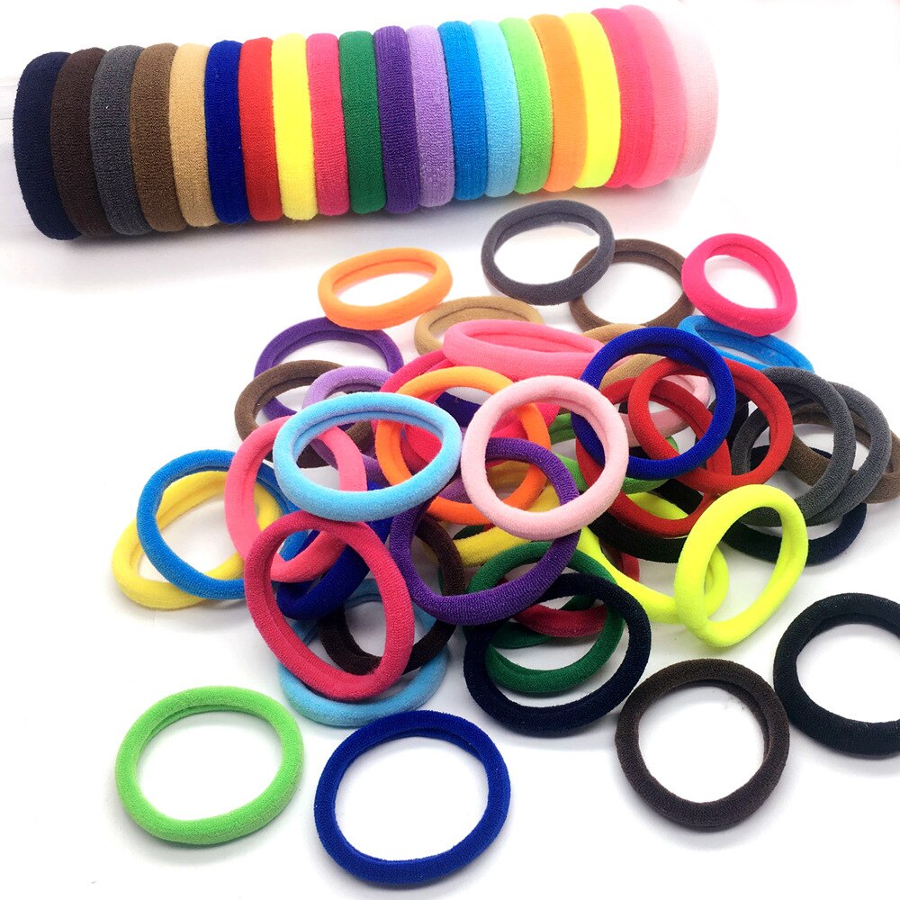 30 Uds diámetro 4cm cuerda de goma Gomilla elástica, bandas elásticas para cabello mujer chica tocado gomas para atar el pelo coleta titulares Accesorios