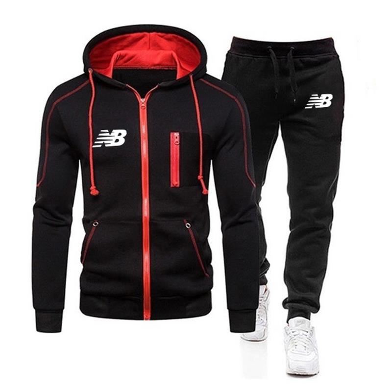 Hoodie tweedelige sportkleding heren hooded sportkleding herfst en winter merkkleding hoodie + broek heren pak