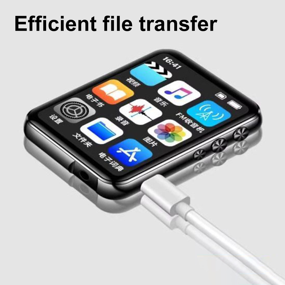 MP3 MP4 Player HiFi MP4 with Speaker Bluetooth-Compatible Portable MP3 Player Support FM Radio Recording E-Book