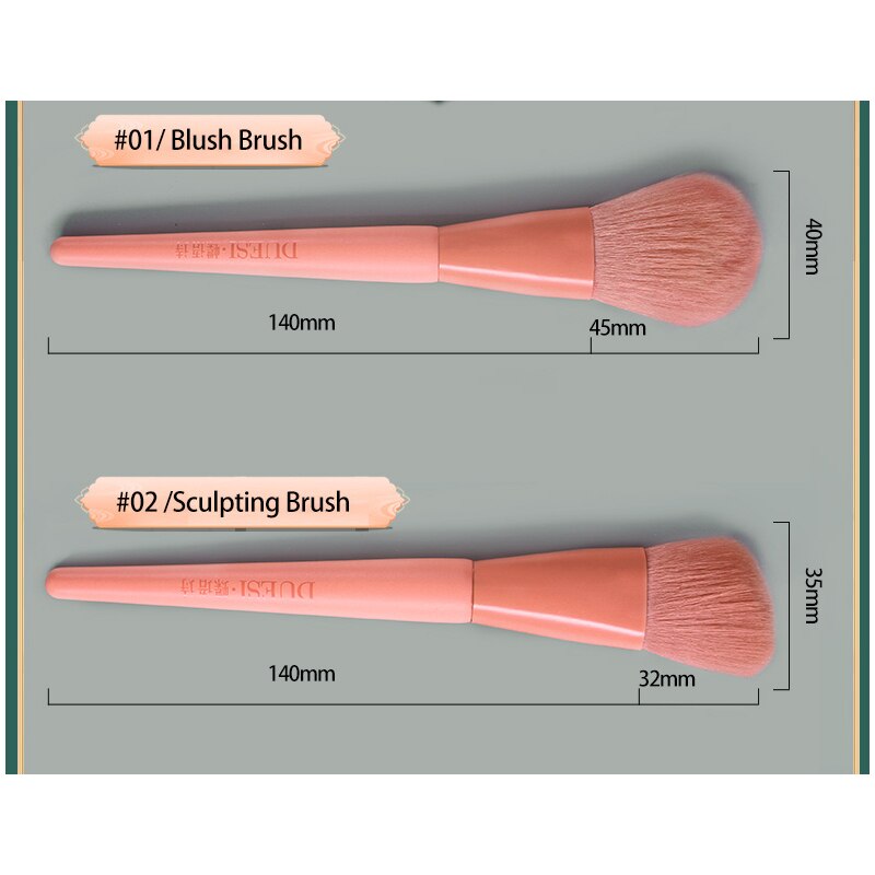 Duesi 8 stuks/vat foundation make-up kwastenset oogschaduw wenkbrauw highlighter blush lippen schoonheid cosmetica make-up kwasten gereedschap
