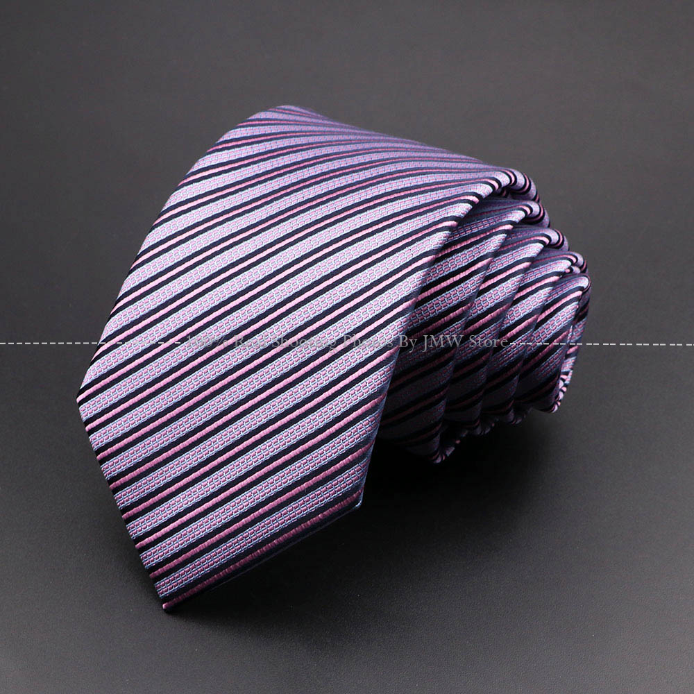mariage hommes cravate violet bleu solide rayé Plaid points cravates directe marié col accessoires: Or