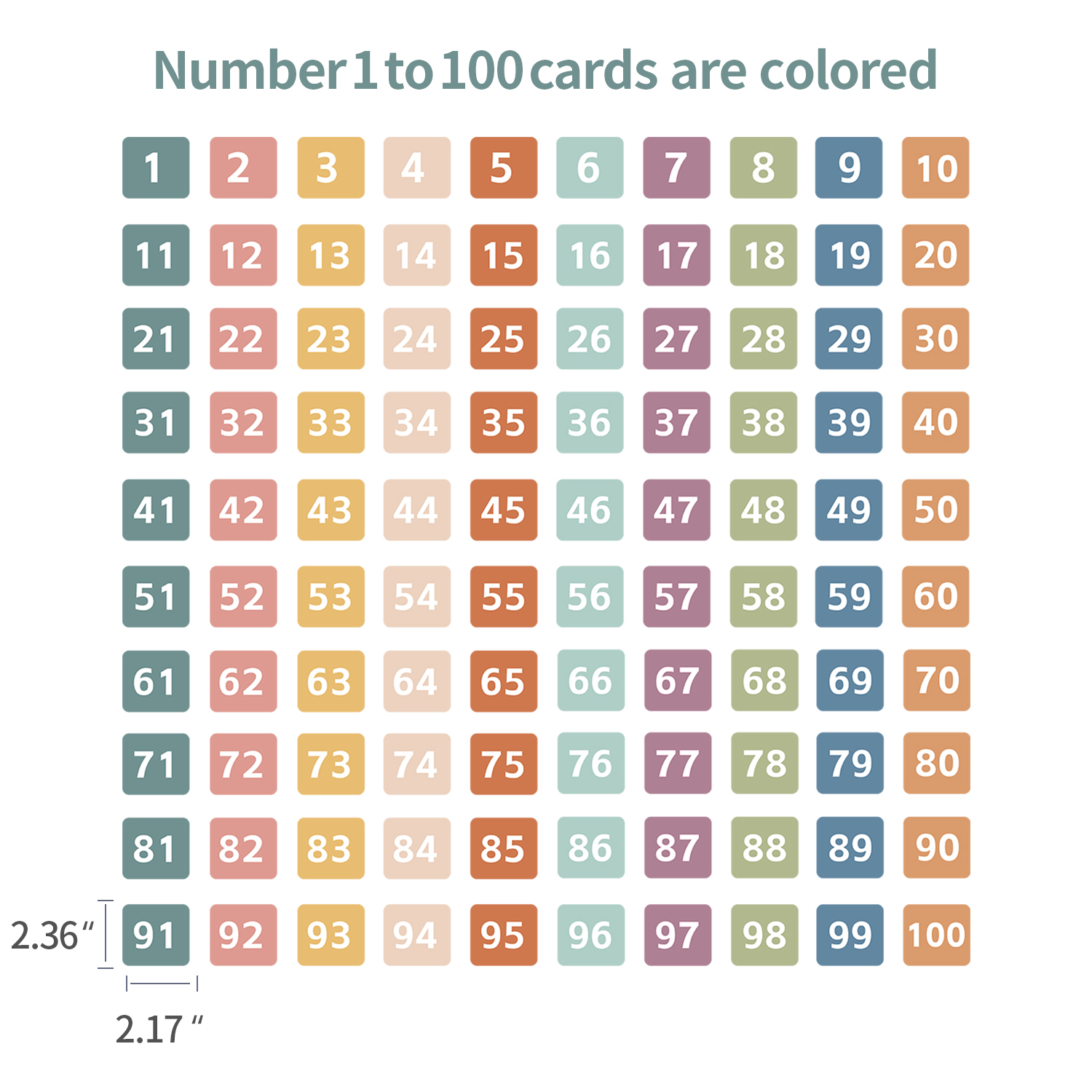 Classroom Hundreds Pocket Chart with 100 Number Cards Counting Pocket Chart 1-100 Board Pocket Chart for Teacher Kids