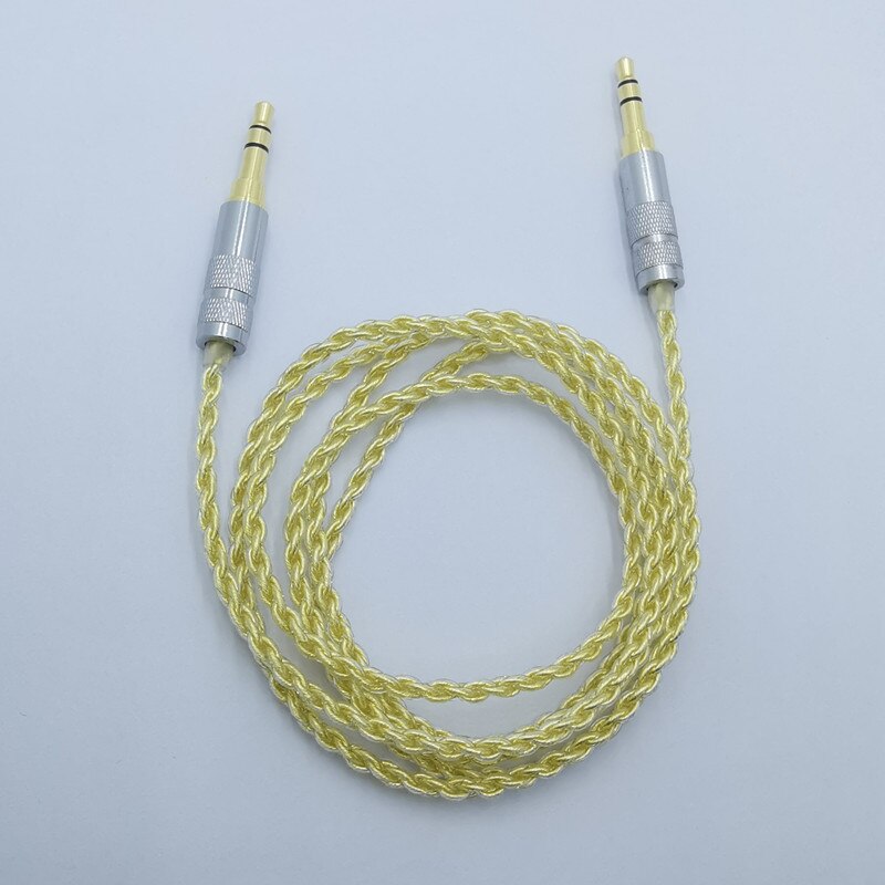 RY-A08 Silber überzug Kabel Kabel 3,5mm Jack Lautsprecher Kabel für J BL Kopfhörer Auto X iaomi ich phone7 O neplus 5t AUX Cord