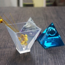 Molde de silicona transparente en forma de pirámide para manualidades, Molde de resina UV decorativo para manualidades Fabricación de joyas, Moldes de resina epoxi de moldes para joyería