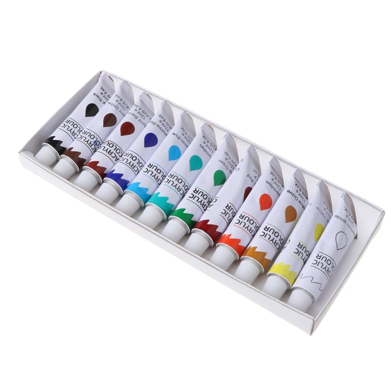 12 Colors 12ML Tube Acrylic Paint set Art Painting Drawing Acrylic Paint Set