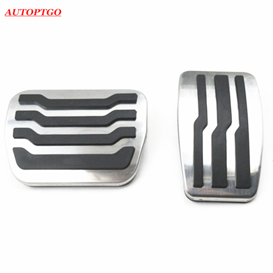 Aluminum + Rubber Car Styling Foot Gas Brake Pedal Pad Cover Accessories Kit For Ford F-150 F150 Raptor Truck