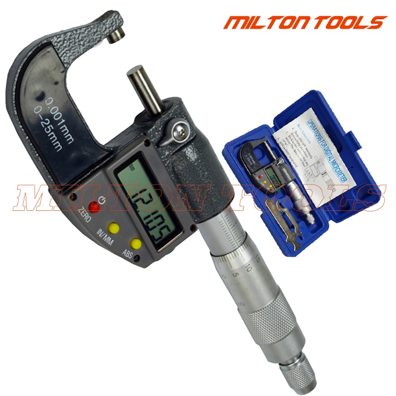0-25mm 0.001mm Outside Digital Micrometer micron thickness gauge measuring tool