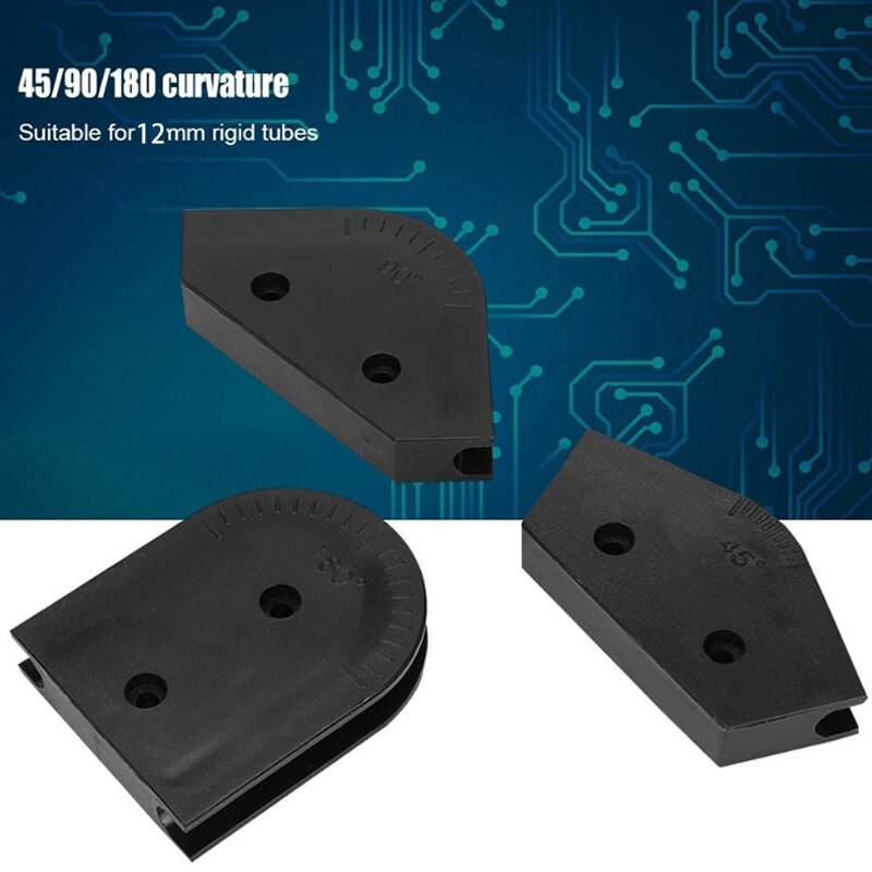 Tube Bending Kit, 3Pcs 12mm Od 45/90 /180 Degree Acrylic Hard Rigid Tube Bender Mould Tool Kit,for Water Cooling System