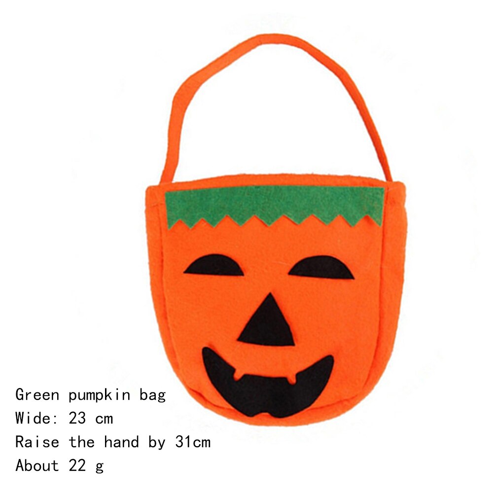 Halloween Non-woven Opvouwbare Opbergtas Pompoen Lantaarn Zak Snoep Cadeau Mand Behandelen Feestelijke Decoratie Opbergtas: A