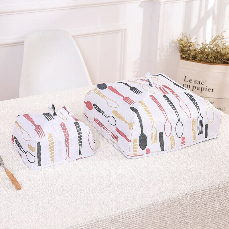 Foldable Food Cover BBQ Insulated Heat Preservation Resist Cold Dust Kitchen Fresh-keeping Lids: Red / 21cm X12cm