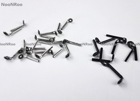 Mkt tip top  #5 /#4 zwarte visgerei gids 5 maten vishengel onderdelen reparatiegids 20 stuks