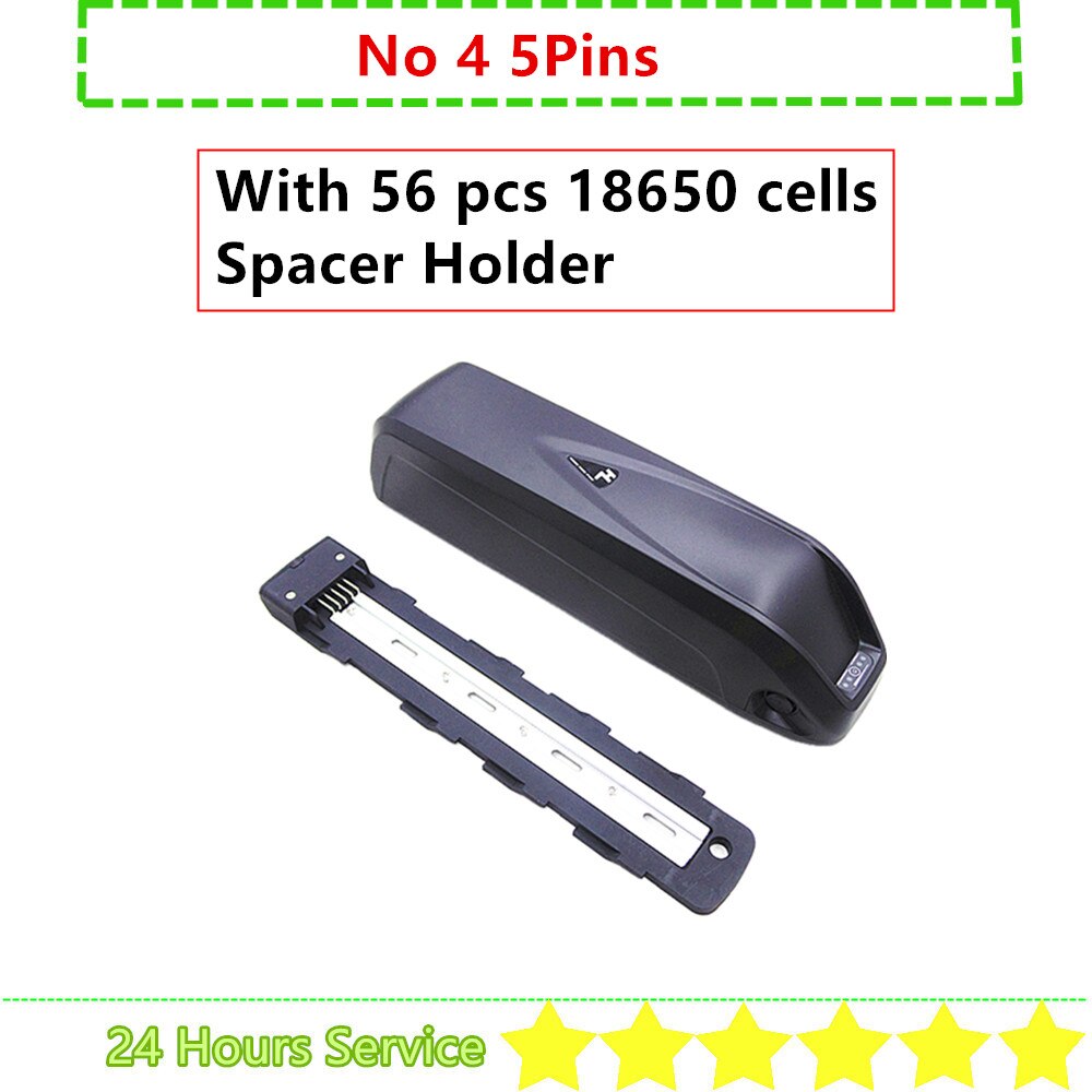 40 50 52 56 pcs 18650 cells Hailong Hailong1 Ebike Battery Case 24V 36V 48V 52V Down Tube Shark Electric Bike Battery Box