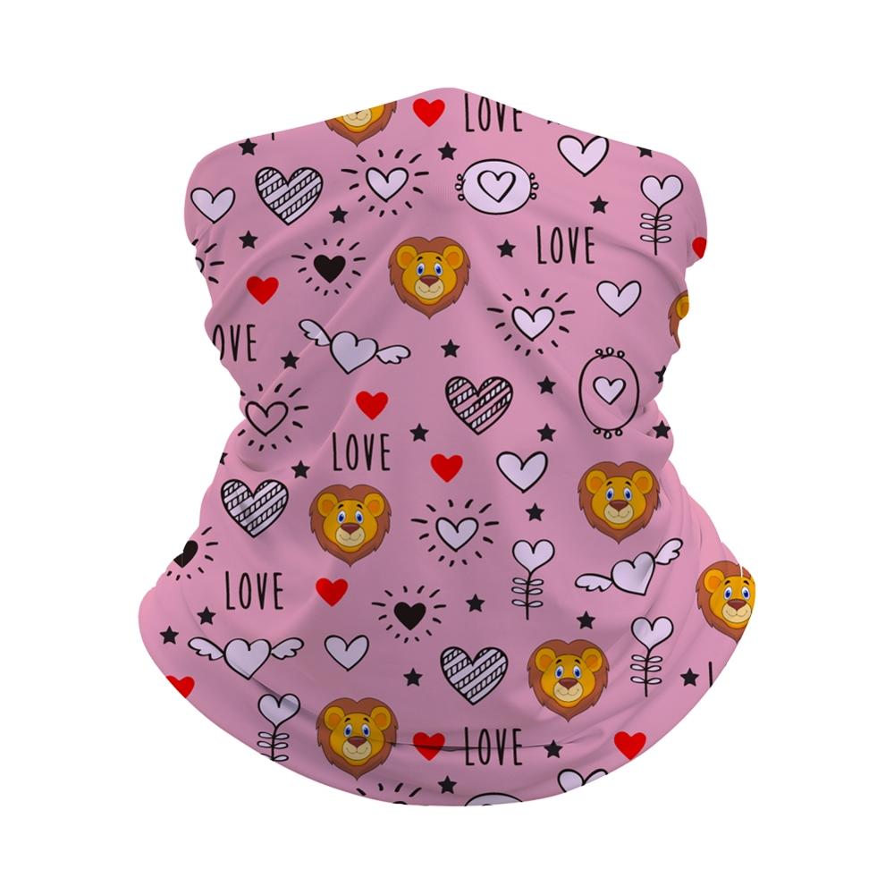 Bandeau Bandana sans couture pour enfants, imprimé d'animaux de dessin animé, masque facial, écharpe tubulaire, cagoule élastique: 2