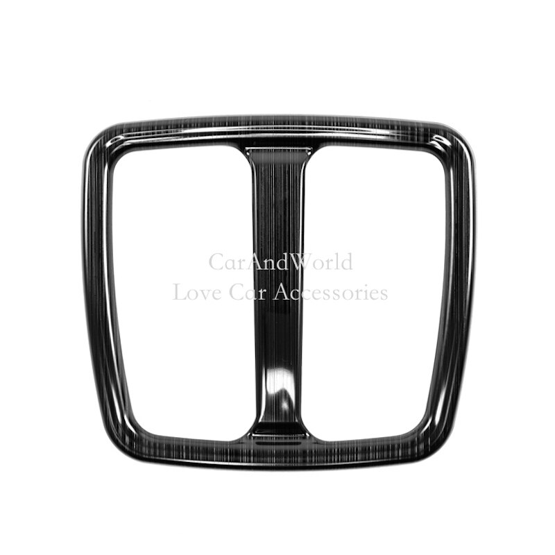 Panneau de ventilation et garniture de la climatisation | Pour Volvo XC40 rangée arrière en acier inoxydable, garniture du cadre de moulage, accessoire de voiture: Black
